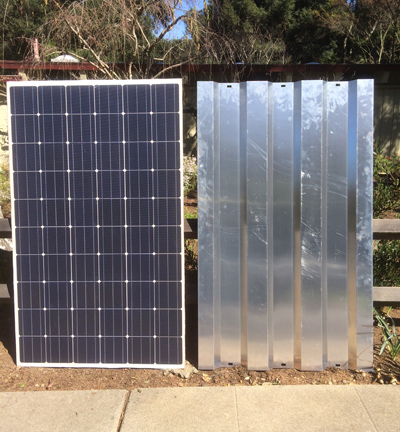 Image 3. A module-integrated mounting approach with adjacent metal support (source: Giga Solar)