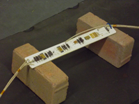 An actual working circuit, which can measure pressure or temperature in a geothermal tool. This circuit survived a thermal shock over 427&nbsp;° C (800&nbsp;° F) and boiled in brine.