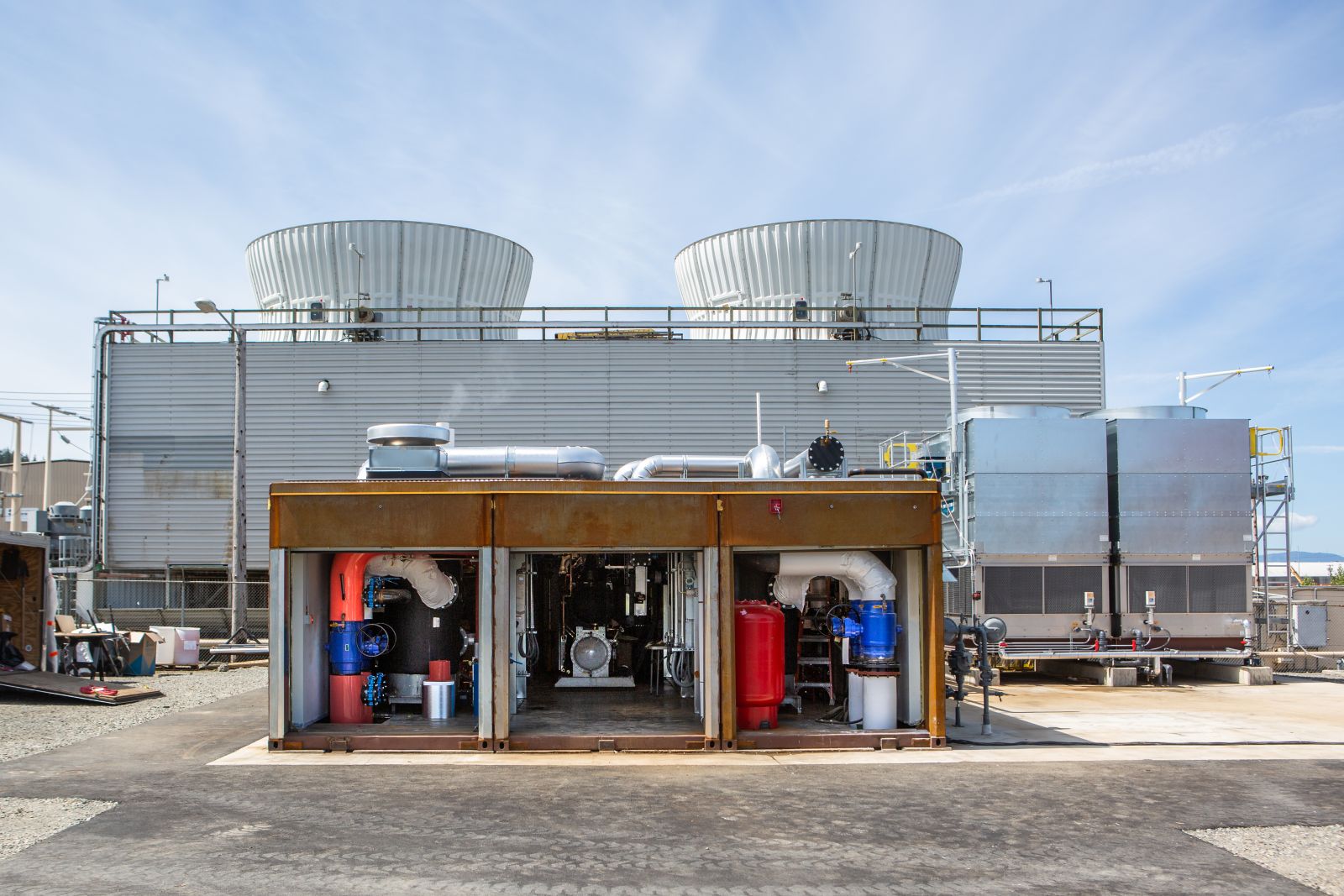 red storage building