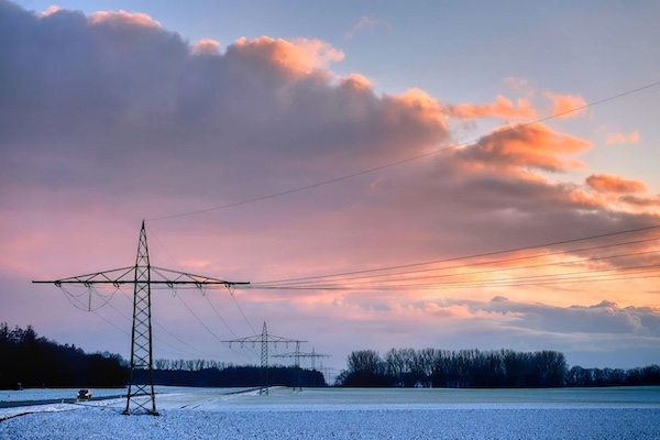 sunset power lines
