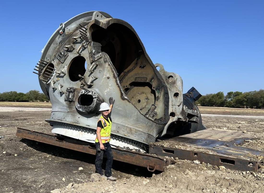 burned out nacelle