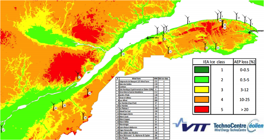  Preliminary ice map of Quebec, produced by VTT in collaboration with TCE