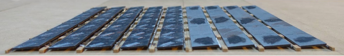 close up solar panels