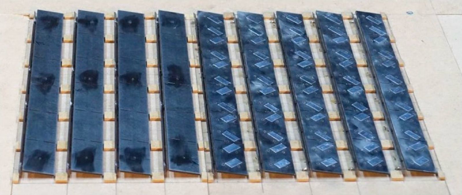 splotchy solar panels