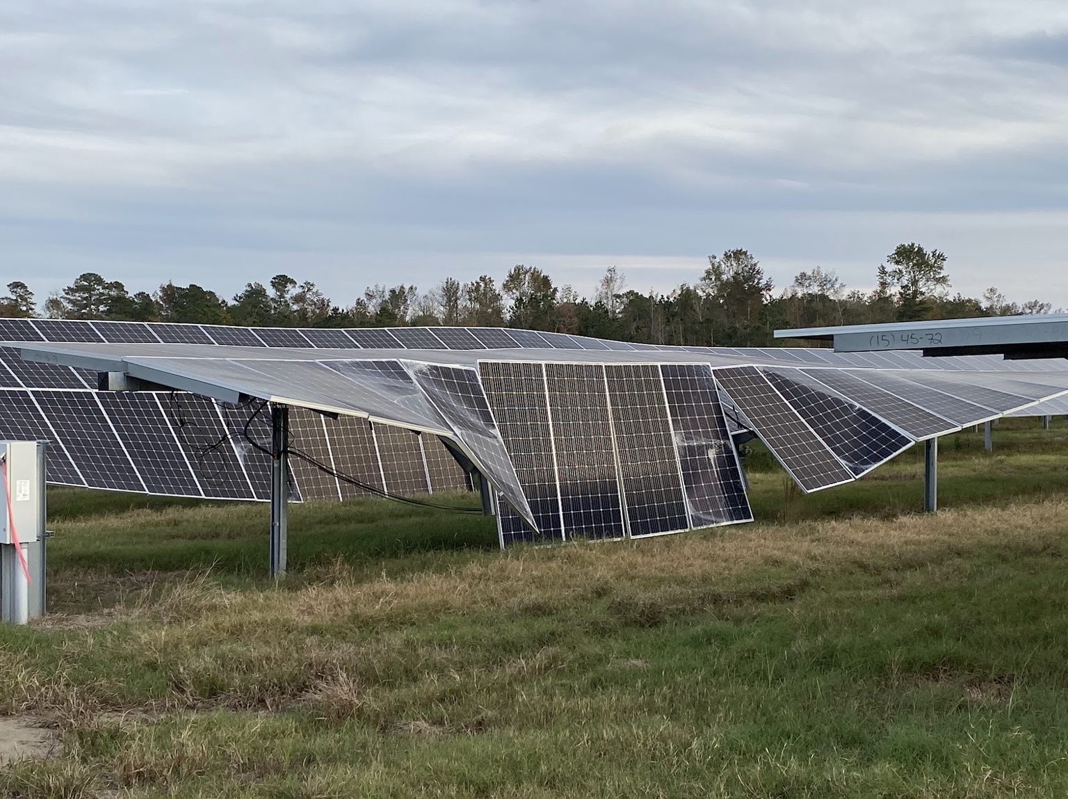 broken solar panels