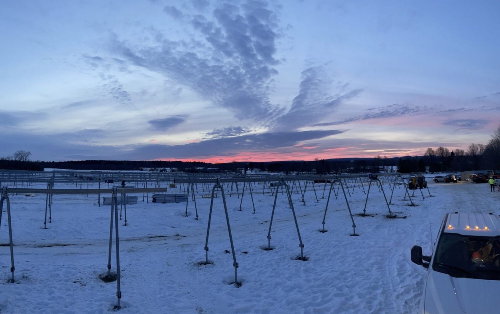 sunset solar pilings