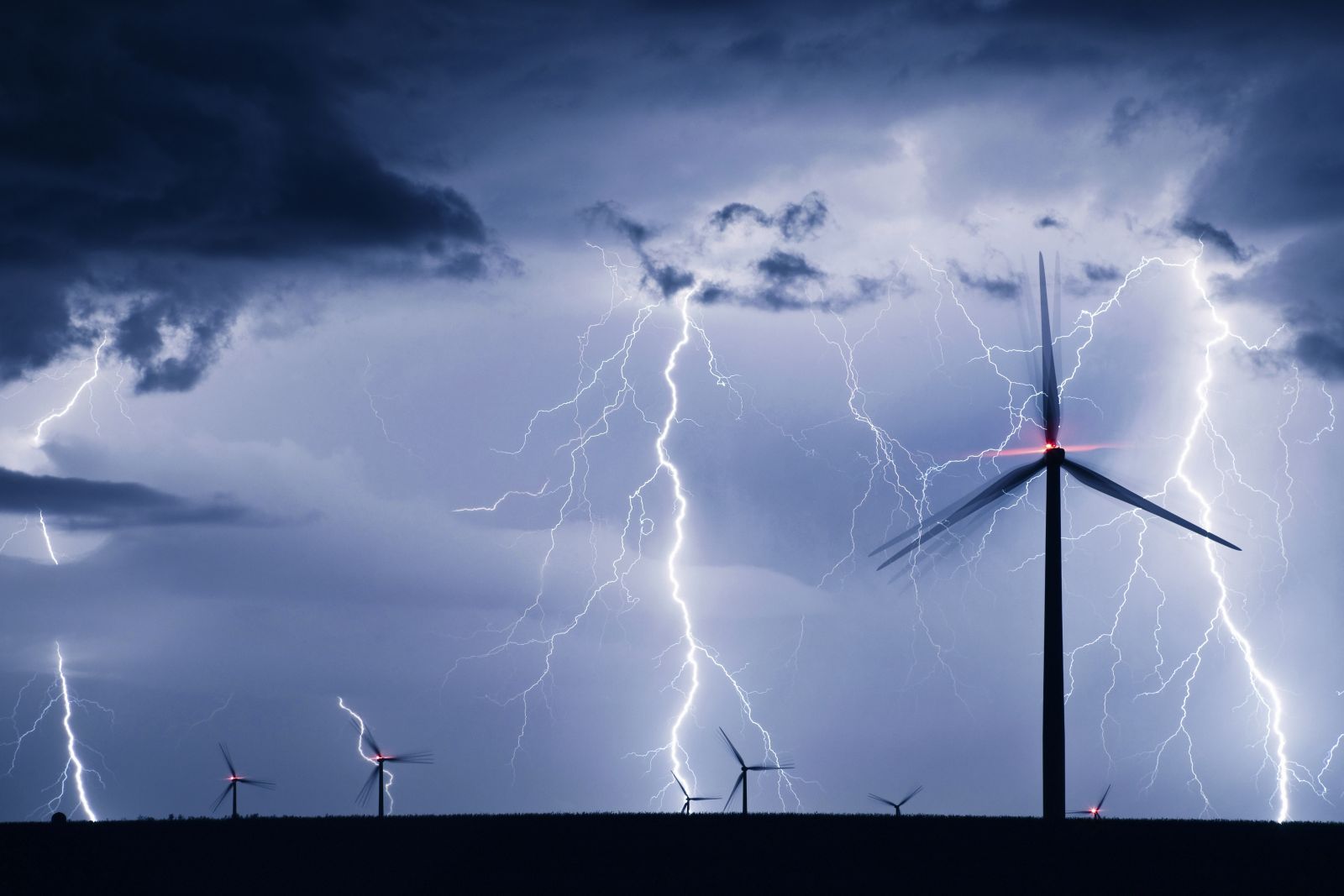 Lightning striking turbine