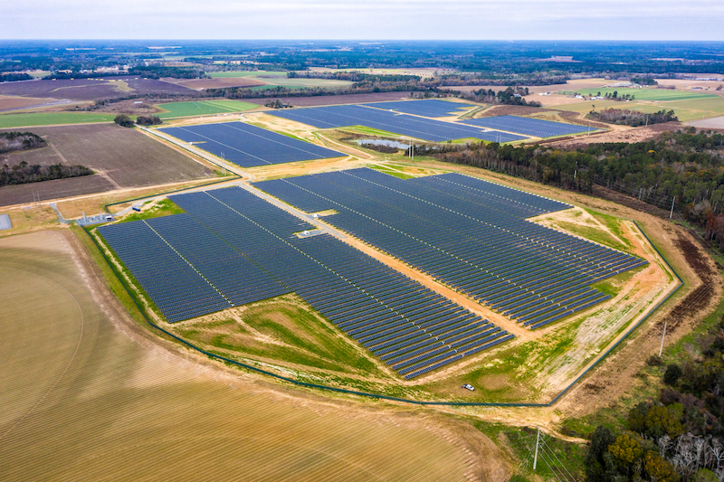 aerial solar field