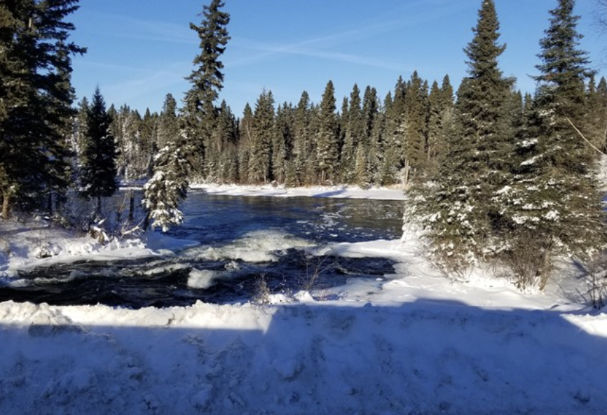 blue sky snow