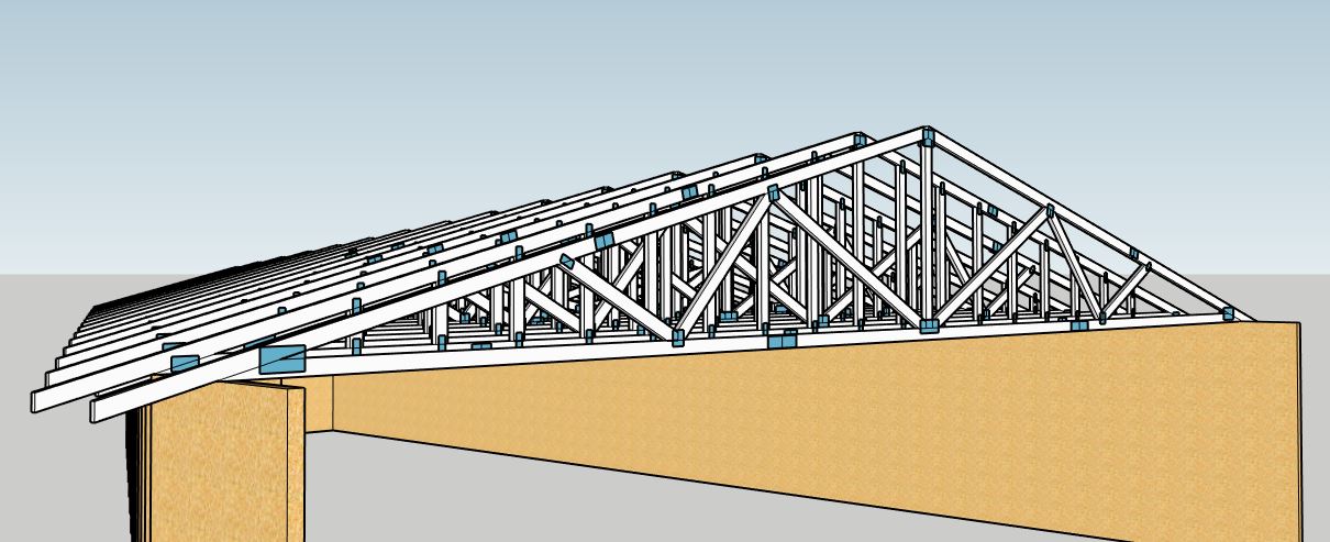 wide diagram roof