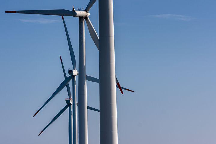 turbines in a row