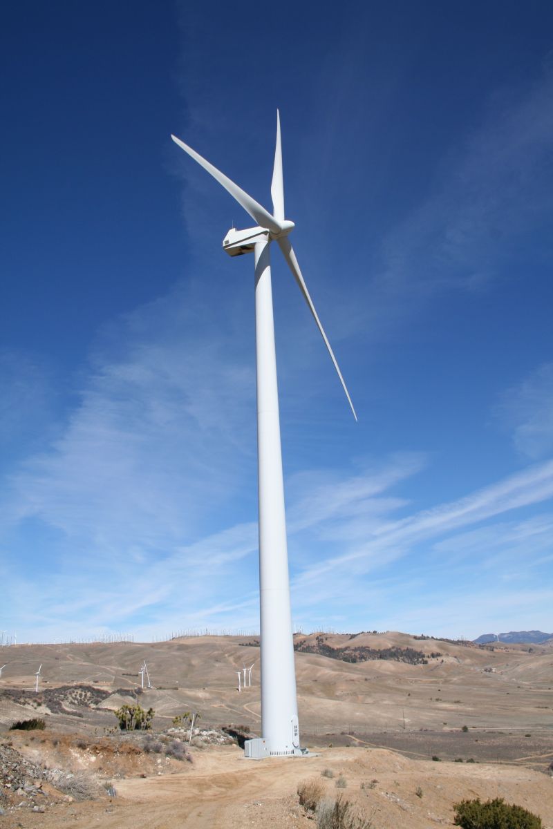 vertical turbine blue sky