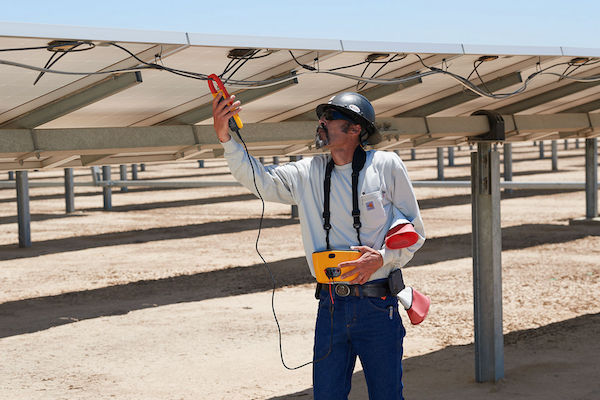 under solar panel