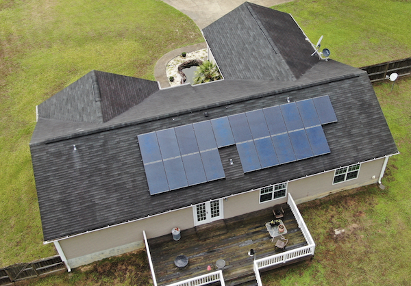 aerial of house