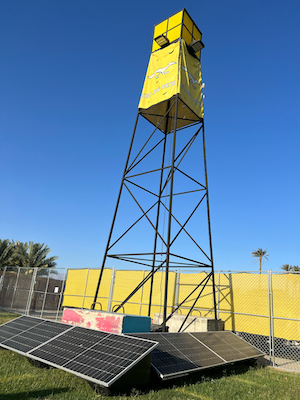 yellow water tower