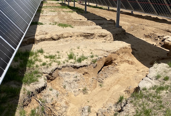 eroded soil solar panel