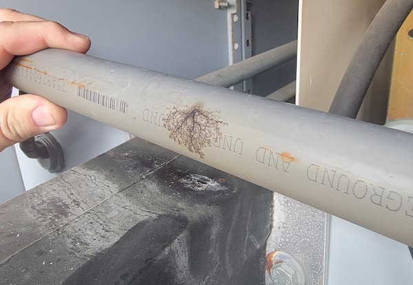 damaged pipe