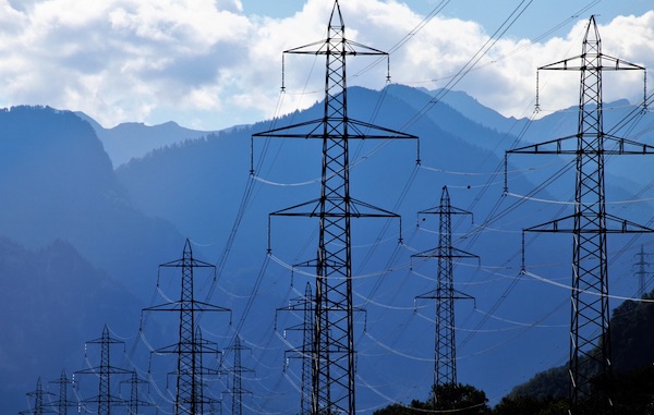 blue transmission lines