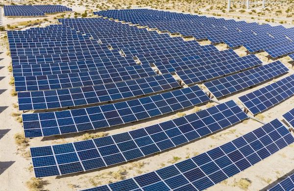 dark blue solar rows