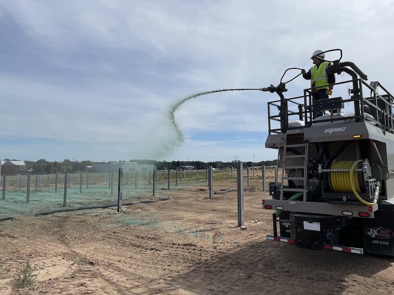 spraying