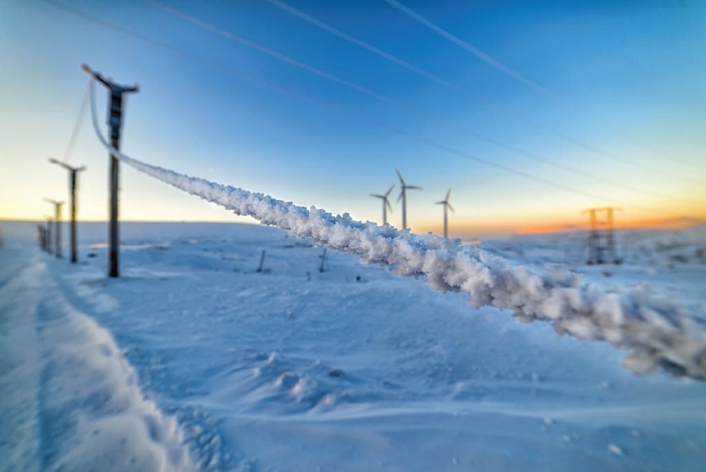 wires in snow