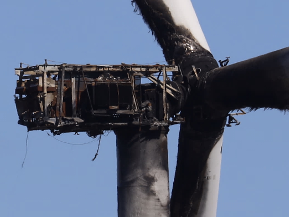 burned nacelle