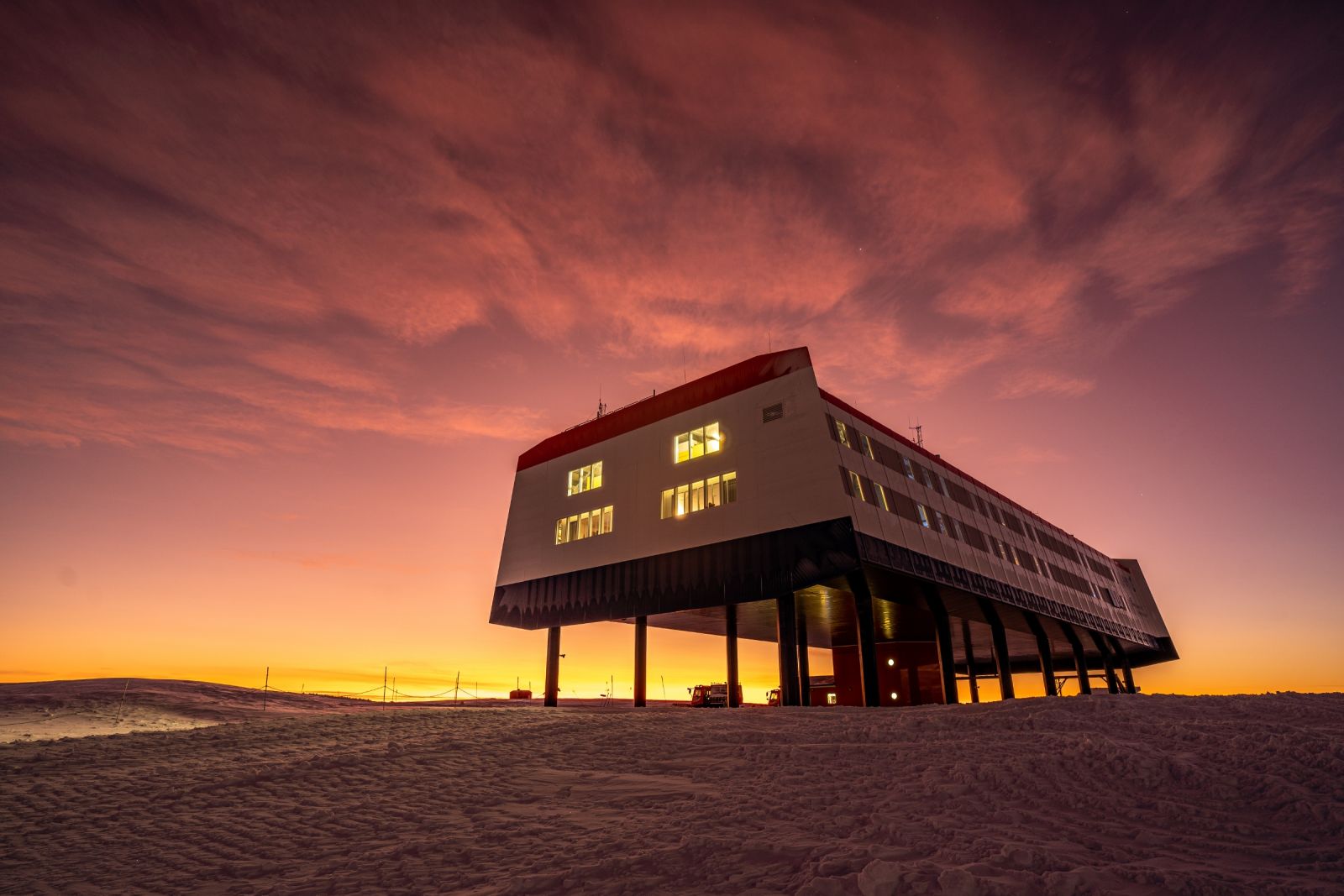 orange red building 