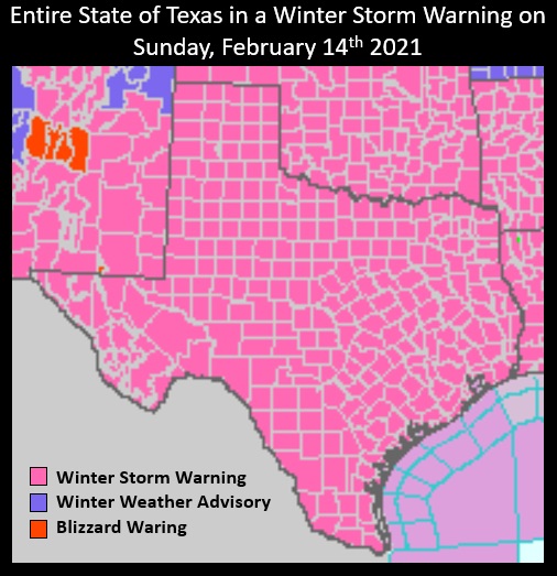 Texas pink map