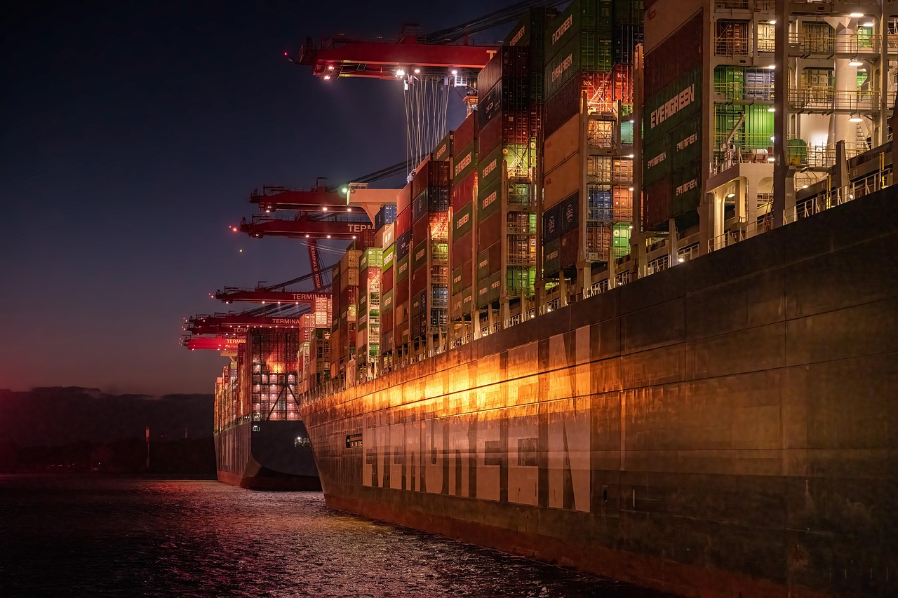 ship at night