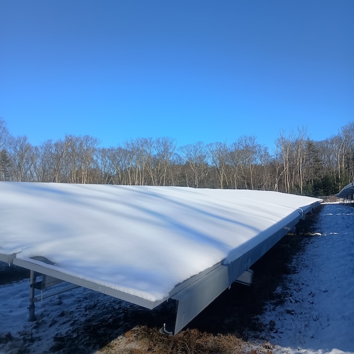 snow covered solar panels