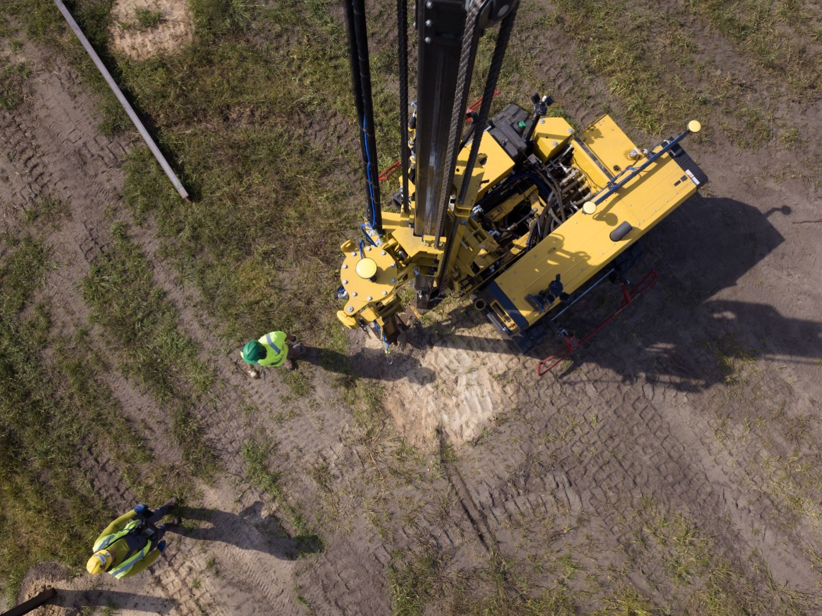 machine overhead shot