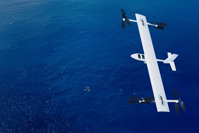 blue ocean white drone