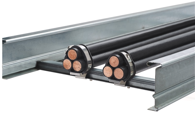 black-coated copper cables