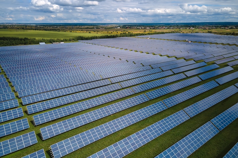 aerial solar field