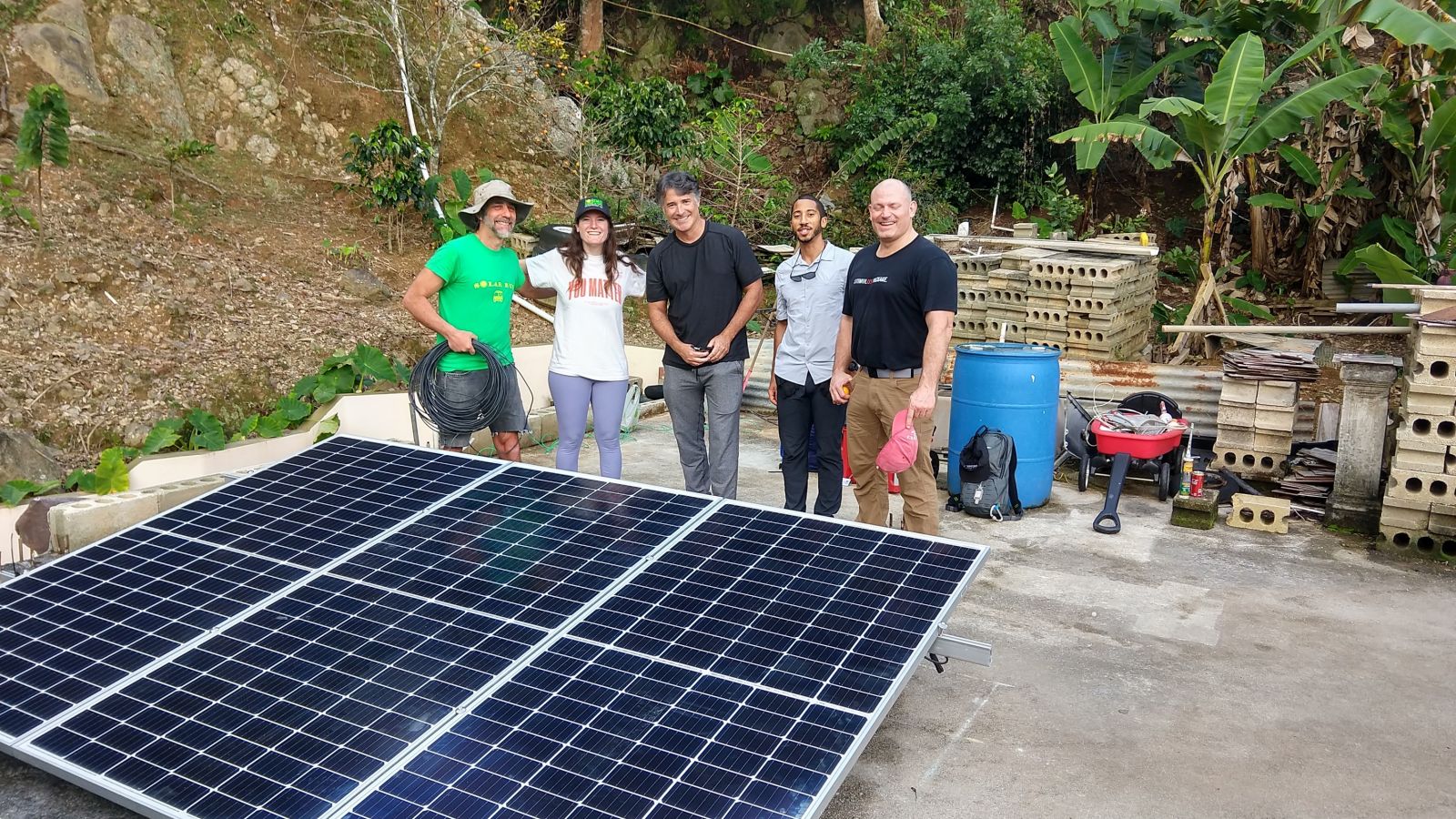 Together with Let’s Share the Sun executive director Bernadette Jordan and other volunteers, Solar Landscape’s John Moran installed solar panels and batteries on homes in Puerto Rico.