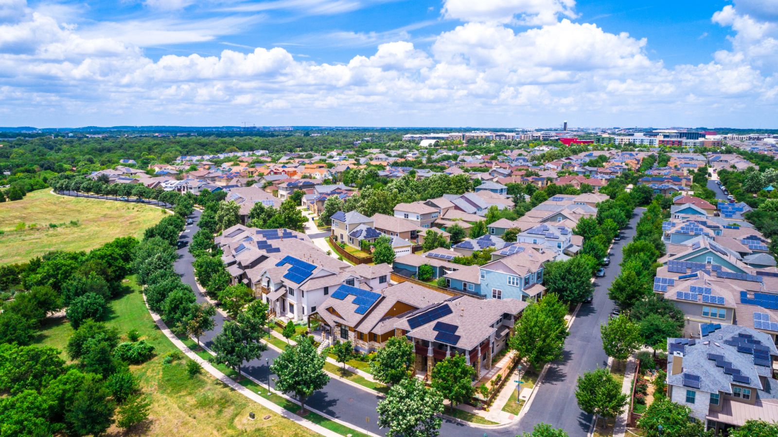 aerial shot pv neighborhood