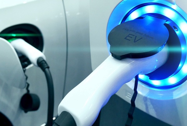 glowing ev charger