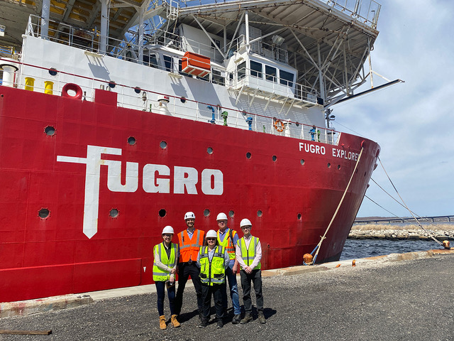 Fugro Explorer with SouthCoast Wind team