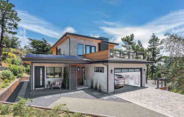 House with solar roof