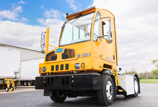 yellow ev truck cab