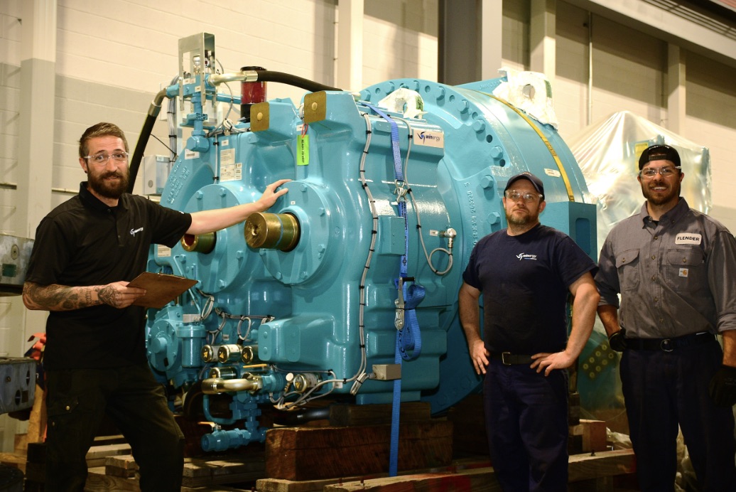 guys with blueish machine