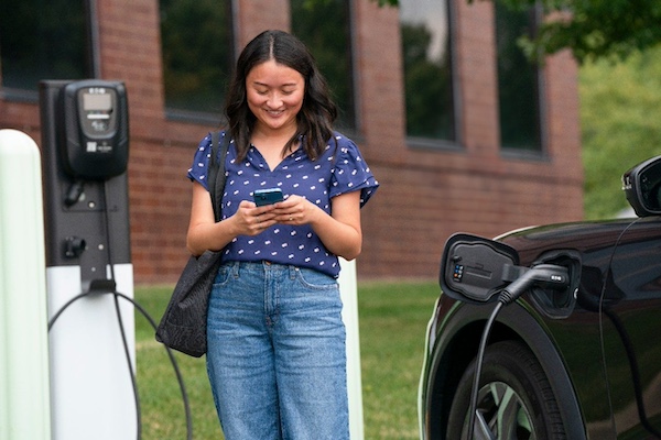 girl looking at phone
