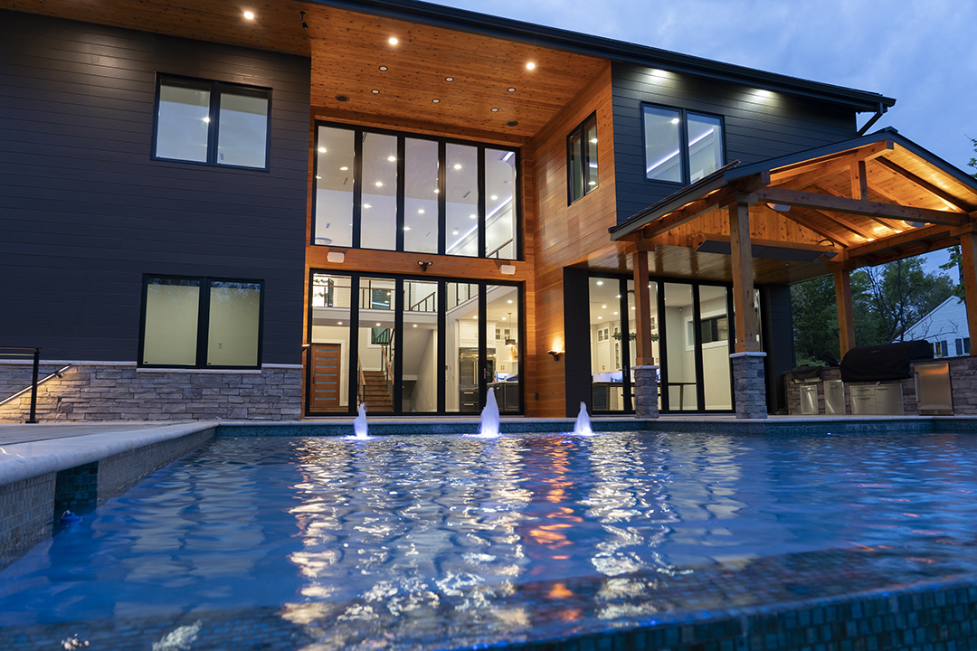 Piscataway NJ The NetZero Home night pool