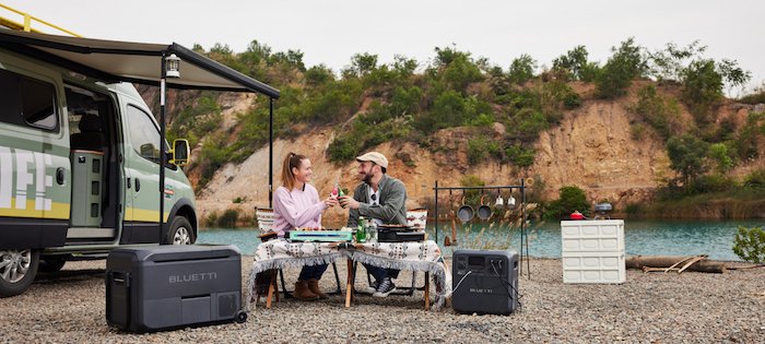people camping