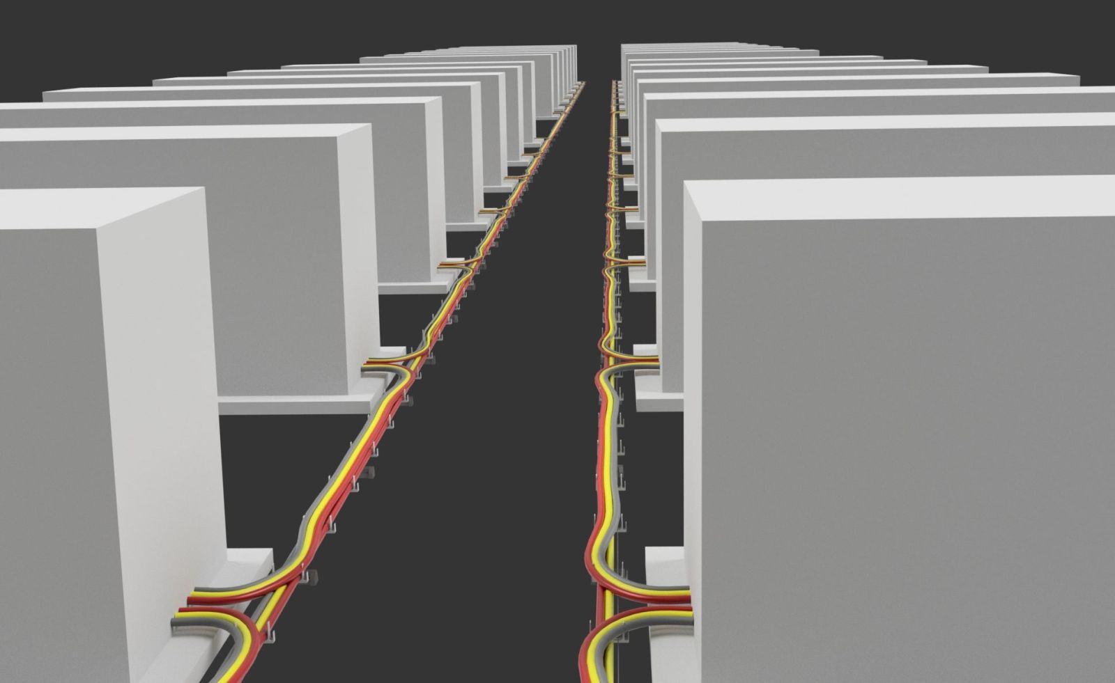 gray boxes and wires