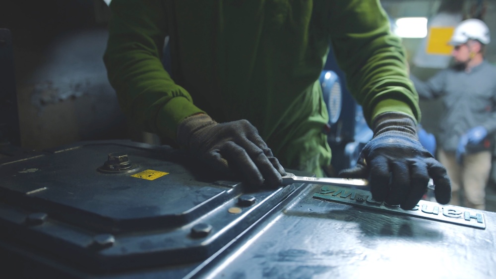 two working hands