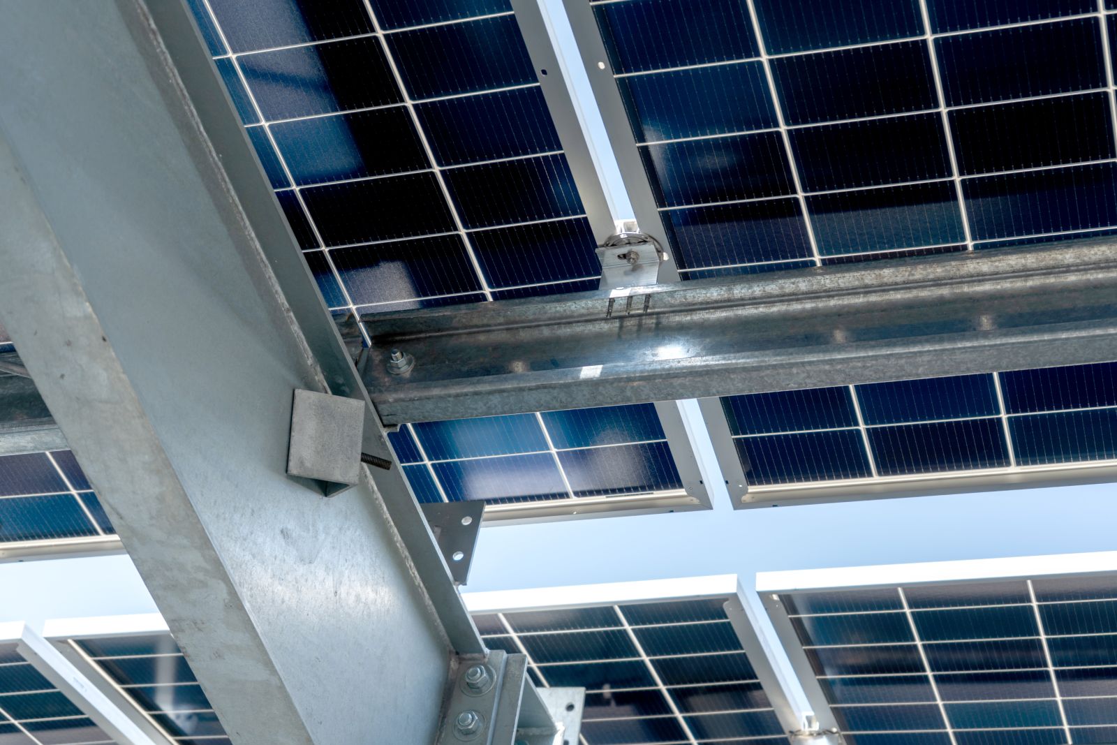 underneath solar panel