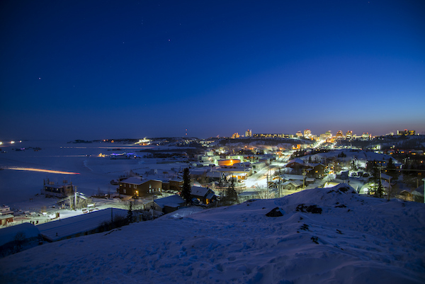 blue night sky