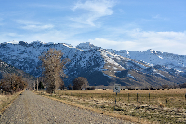 snow capped mountains