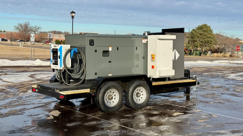 machine in parking lot